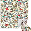27.6" Large Cat Grooming Wrap, Cat Grooming Supplies, Cat Wrap for Cutting Nails, Self-Adhesive Cat Grooming Bag for Cats Within 15lbs Cat Restraint for Nail Clipping, Medicine Taking(Yellow)