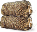 Bloomoak Slow Hay Net Feeder for Horses, Durable Soft Black PE 2/3 String Hay Bales Bags, Fit 36x18x18 to 47x25x17 Inches, Extends 50-64 Inches (2 1.6" Hole/2PC)