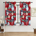 Kids Space Astronaut Blackout Curtains - 100% Blackout, Thermal Insulated, Noise Reducing, Perfect for Kids Room and Nersurys, 2 Panels (Space Badge Crew, W52×L63)