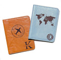 Personalized passport holder for travel- Premium genuine Leather passport Cover with Monogram, Name, Date, and Photo - Made in USA customized gifts for Women, Men, and family