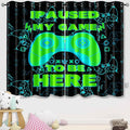 Gaming Curtain for Boys - 2Pcs Gamer Curtain Panels for Boys Bedroom Blackout Drapes Modern Games Patterns Windows Curtains Green Game Room Decor Grommet Top Thermal Insulated Curtains, 82" x 63"