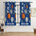 Kids Space Planet Blackout Curtains - 100% Blackout, Thermal Insulated, Noise Reducing, Perfect for Kids Room and Nursery, 2 Panels (Space-is-Great, W52×L63)