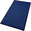 Heavy Duty Entrance Mats, Indoor and Outdoor Durable Rubber Door Mat, Easy Clean Waterproof Anti-Slip Doormat, Low Profile Floor Front Doormat Rugs for Entryway, Patio, Garage 60" x 35" Blue