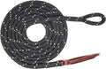 Double Braid Lead Rope with Eye Splice Loop, 12-14FT Lengths (Black with Beige, 12 ft.)