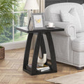 End Tables Living Room, Side Table Beside Sofa, Nightstand for Bedroom, Couch Side Table with Shelf, Modern End Table for Living Room, Black End Table
