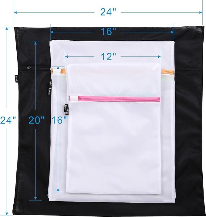 BAGAIL Laundry Bags Mesh Wash Bag for Intimates Lingerie and Delicates, 5Pcs (1XL,2L,2M)