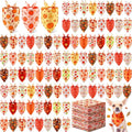 Abbylike 200 Pcs Fall Dog Bandanas Bulk Pumpkin Bandanas for Dogs Pets Triangle Kerchief Bibs Scarf for Fall Autumn Thanksgiving Costume Photo Props Accessories Pet Shops Adoption Events, 25 Styles