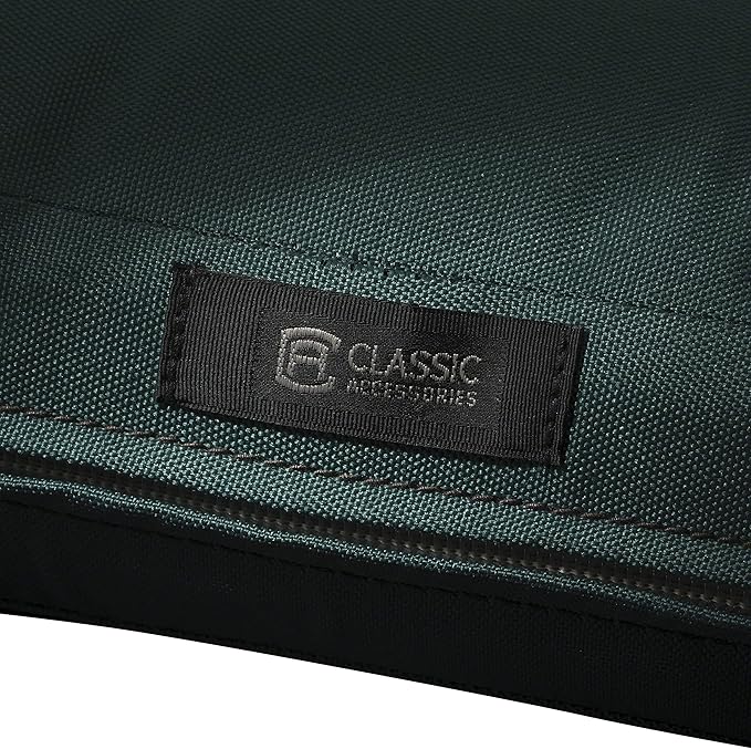 Classic Accessories Ravenna Water-Resistant 21 x 21 x 3 Inch Patio Seat Cushion, Mallard Green