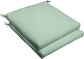 Sorra Home Sunbrella Bristol Square Chair Cushion (Set of 2) - Fade & Water Resistant, Outdoor & Indoor Patio Seat Cushion with Plush Foam - Canvas Spa (20" x 20" x 2.5")