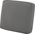 Classic Accessories Montlake Water-Resistant 21 x 20 x 4 Inch Patio Lounge Back Cushion, Light Charcoal Grey, Outdoor Loveseat Cushions