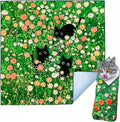 Cat Grooming Wrap Cat Wrap for Cutting Nails Cat Burrito Wrap 19.96 inch(Within 6Lbs) Cat Swaddle Nail Clipping, Teeth Brushing, Ear Cleaning Self-Adhesive Magic Cloth Cat Restraint