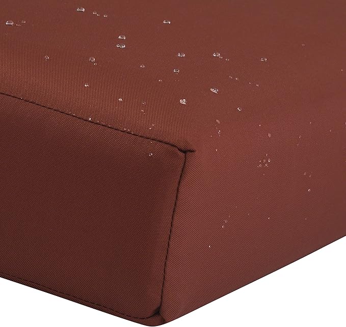 Classic Accessories Ravenna Water-Resistant 17 x 15 x 2 Inch Patio Seat Cushion, Spice, Chair Seat Cushion