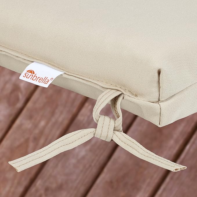 Sorra Home Sunbrella Bristol Square Chair Cushion (Set of 2) - Fade & Water Resistant, Outdoor & Indoor Patio Seat Cushion with Plush Foam - Dupione Crimson (20" x 20" x 2.5")