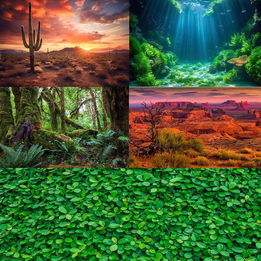 Under The Sea Aquarium Background Aquatic Plants Deep Sea Fish Tank Background Underwater Sunray Rock Terrarium Backgrounds Deep Ocean Floor Tropical Fish Tank Backgrounds 72x24in