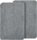 OLANLY Dog Door Mat Set 2-Piece 30x20, Absorbs Moisture and Dirt, Absorbent Non-Slip Washable Doormat, Quick Dry Chenille Mud Mat for Dogs, Entry Indoor Entryway Carpet for Inside Floor, Grey