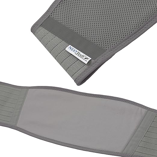 NeoTech Care Adjustable Maternity Belt - Light and Breathable Pregnancy Belly Support Band for Pregnant Women (Grey, Regular Size)