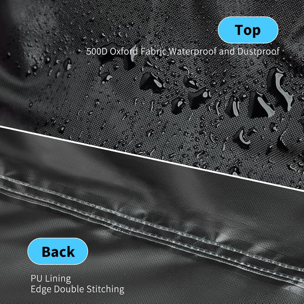 Kingling Grill Cover for Blackstone 1860 2225 On The Go Range Top Combo Griddle, 41 inch Waterproof & Dustproof Outdoor Grill Cover (Cover Only) - Black