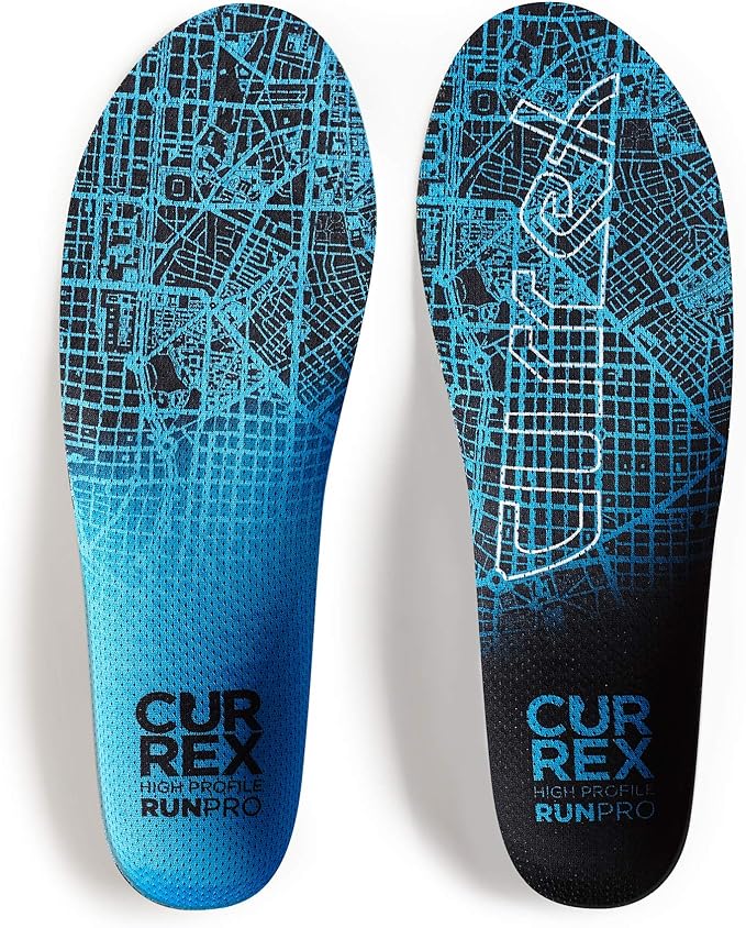 CURREX RunPro Insoles for Running Shoes – Arch Support Inserts to Help Reduce Fatigue, Prevent Injuries & Boost Performance – for Men & Women – High Arch, Medium