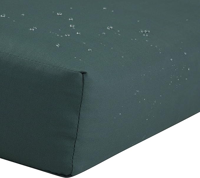 Classic Accessories Ravenna Water-Resistant Patio Lounge Chair/Loveseat Cushion, 25 x 27 x 5 Inch, Mallard Green