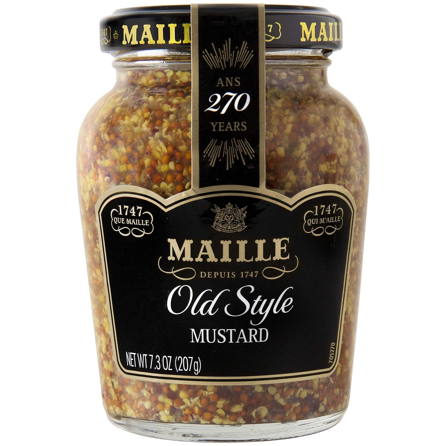 Maille Old Style - Whole Grain Dijon Mustard (Pack of 6, 7.3 Oz)