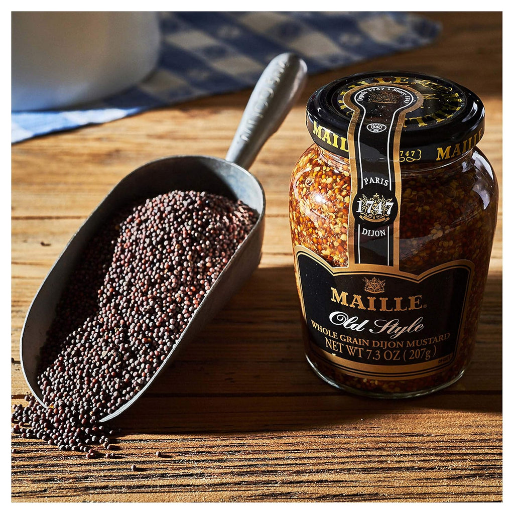 Maille Old Style - Whole Grain Dijon Mustard (Pack of 6, 7.3 Oz)