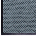 WaterHog Diamond | Commercial-Grade Entrance Mat with Rubber Border – Indoor/Outdoor, Quick Drying, Stain Resistant Door Mat (Bluestone, 4' x 10')