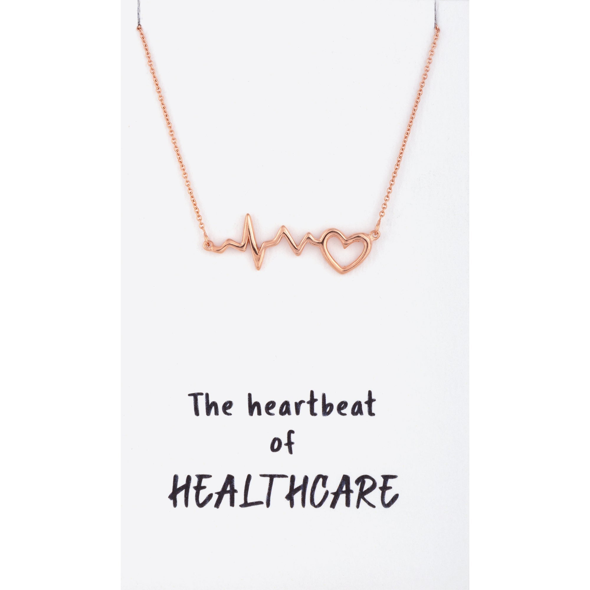 GreaterGood Heartbeat of Healthcare Sterling Silver or Rose Gold Necklace
