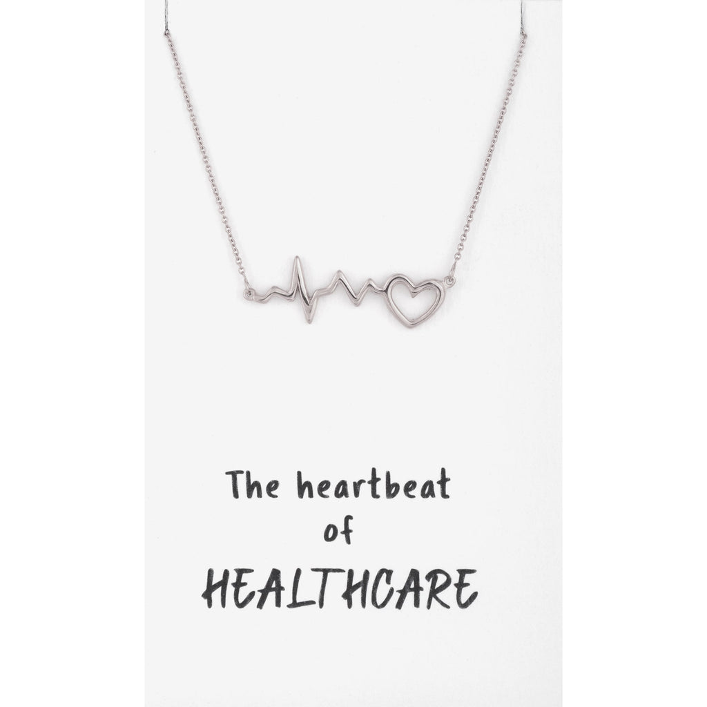 GreaterGood Heartbeat of Healthcare Sterling Silver or Rose Gold Necklace
