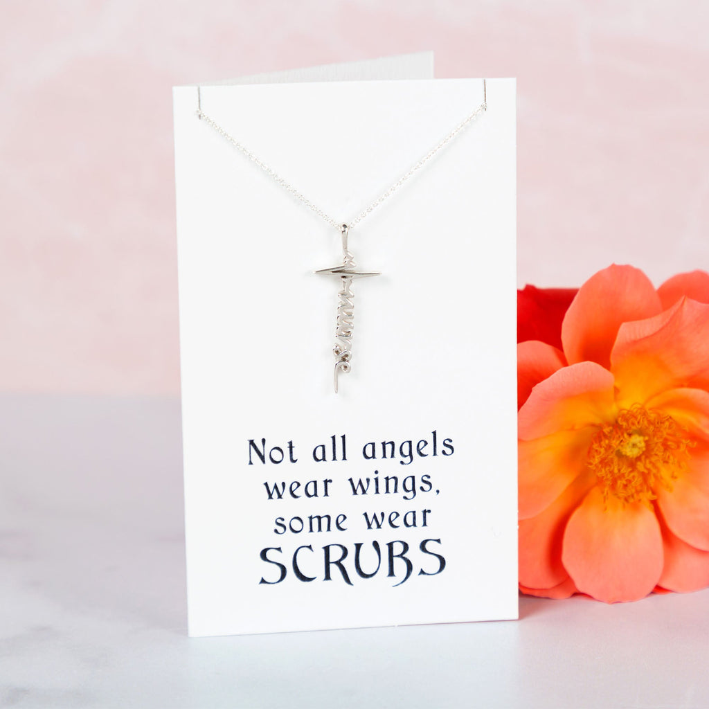 Healthcare Superhero Sterling Silver Necklace by GreaterGood
