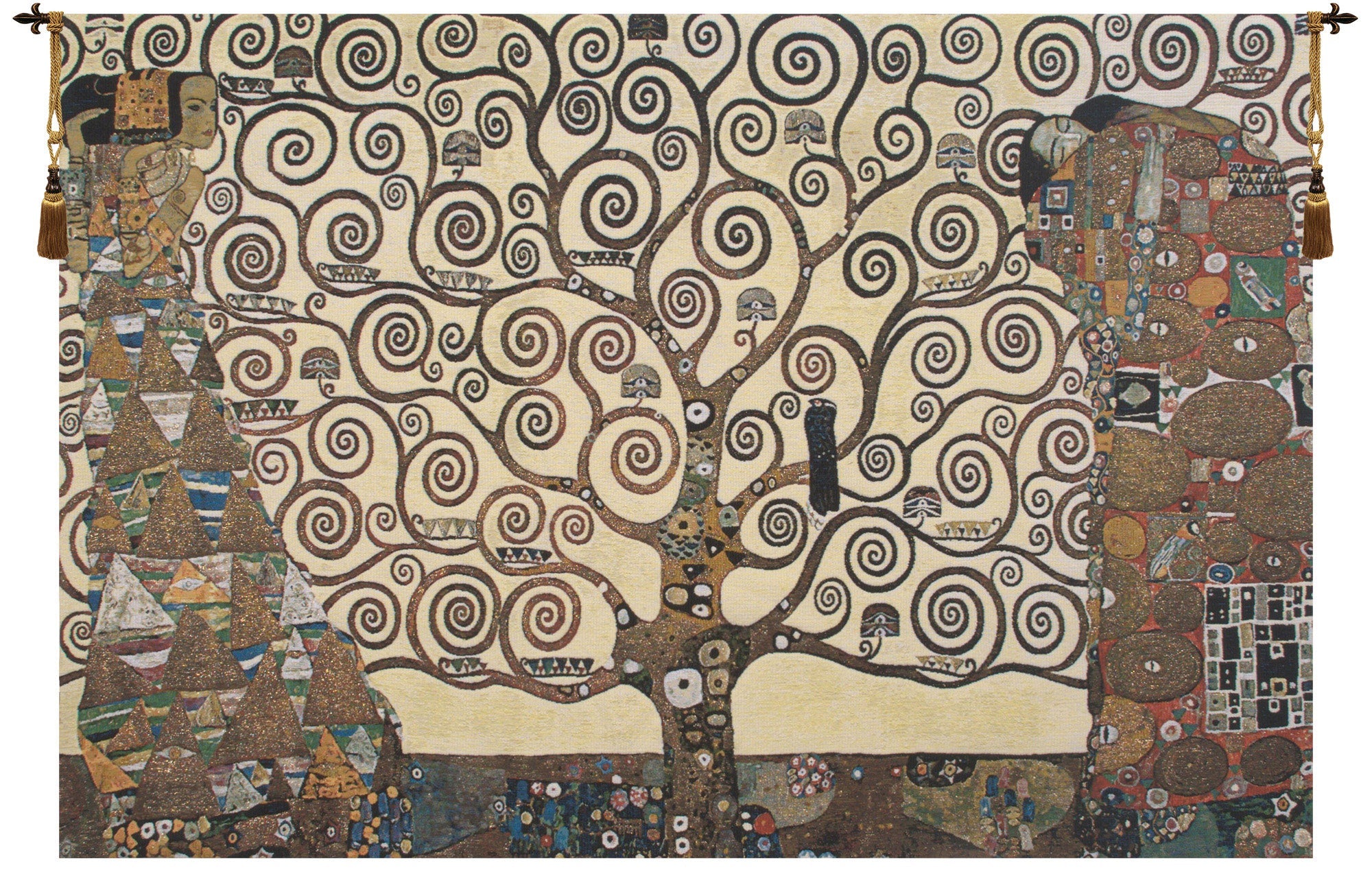 Lebensbaum- Kiss Belgian Tapestry Wall Art