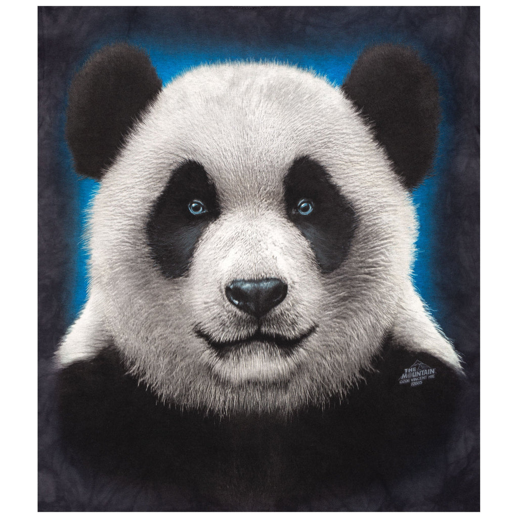 Panda Face Tie-Dye Cotton T-Shirt, Unisex Short Sleeve Tee by GreaterGood