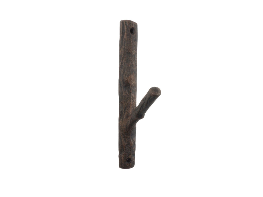 Rustic Copper Cast Iron Tree Branch Decorative Metal Wall Hook 8""