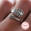 925 Sterling Silver Bohemian Faith Ring – Adjustable Vintage Cross - PhishStones Products