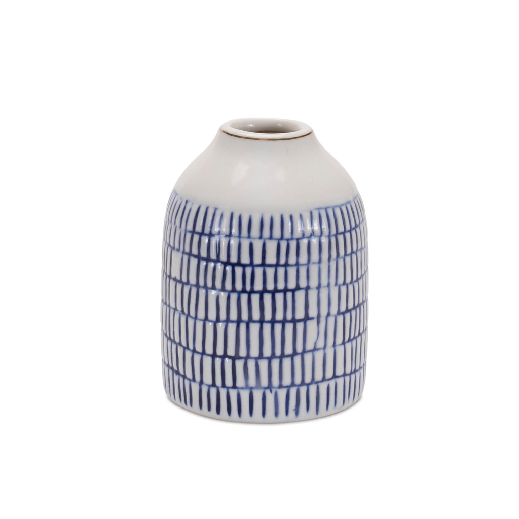 Etched Ceramic Bud Vase (Set of 2)