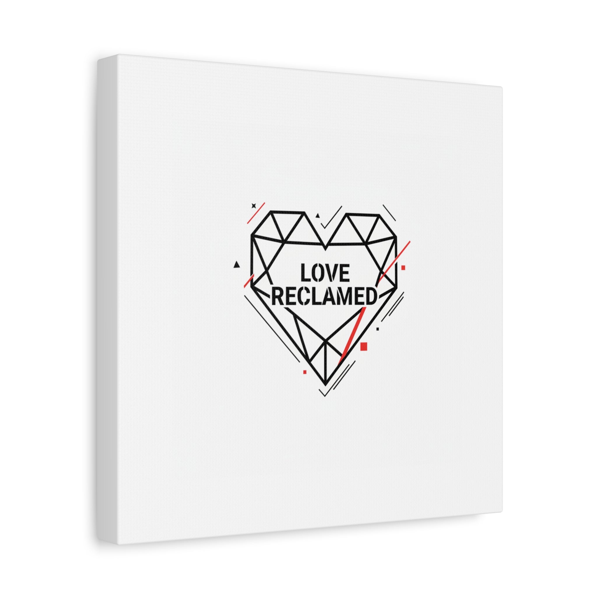 Love Reclaimed Canvas | modern heart design, minimalist love icon