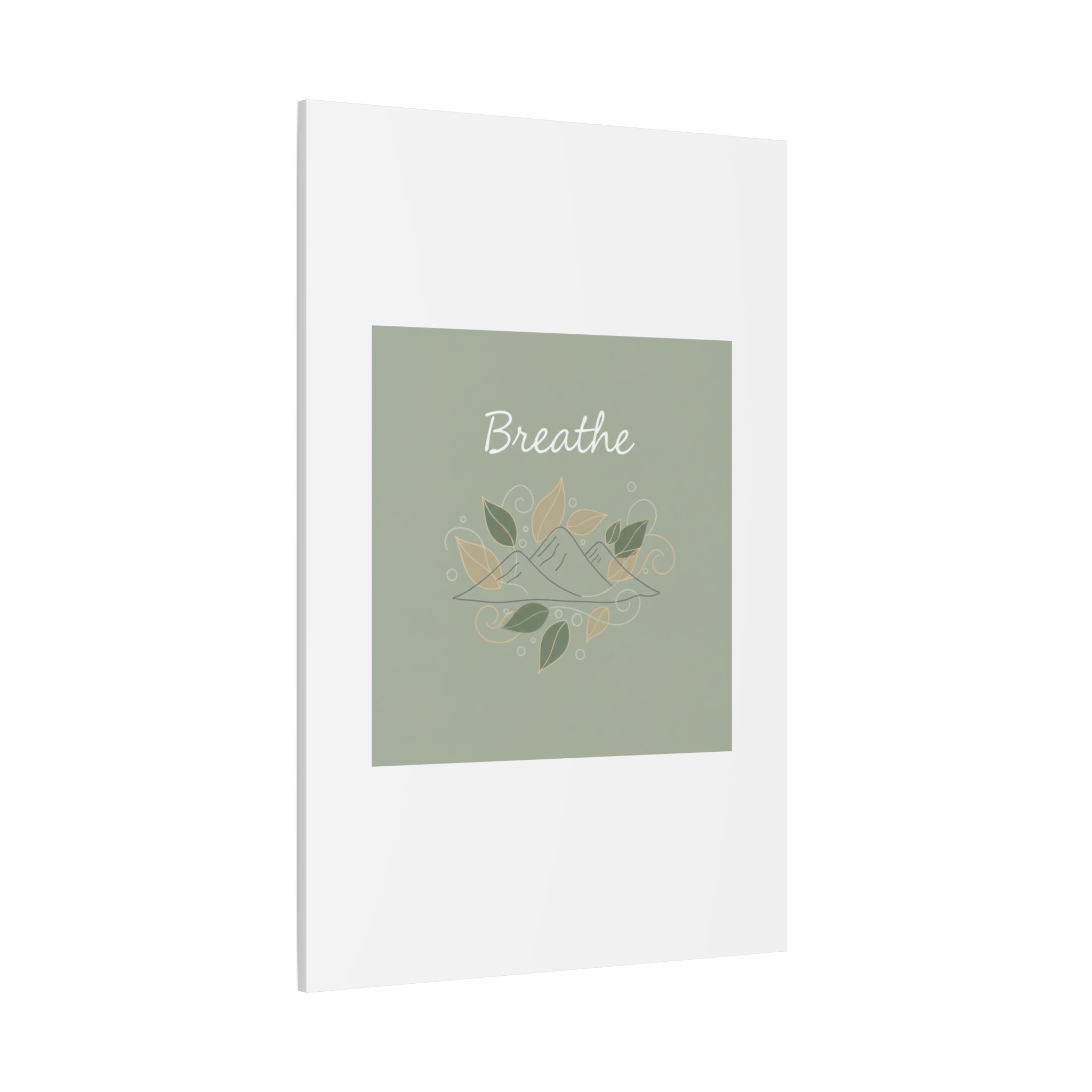 Breathe Mountain Line Canvas | Nature Symbols, Minimal Forest Wall Art