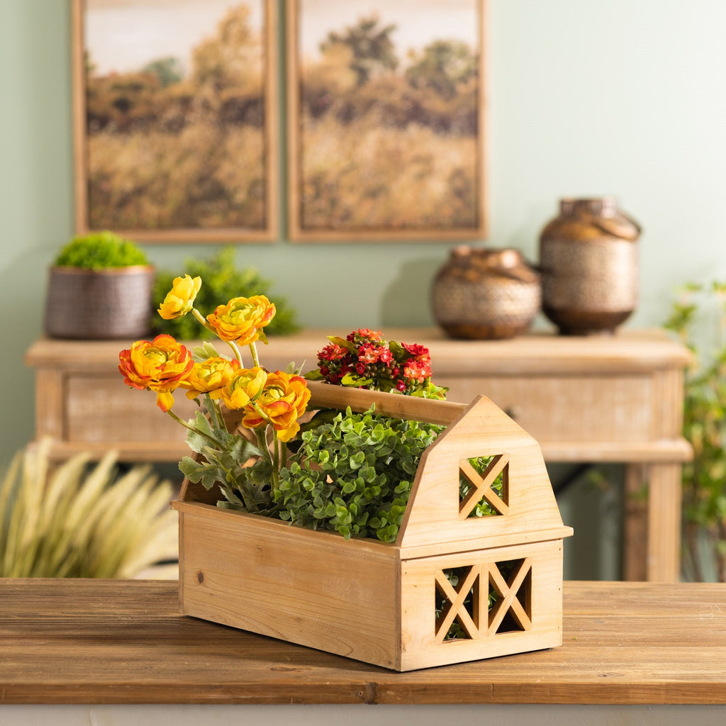 Wood Barn Caddy Tray 15"L