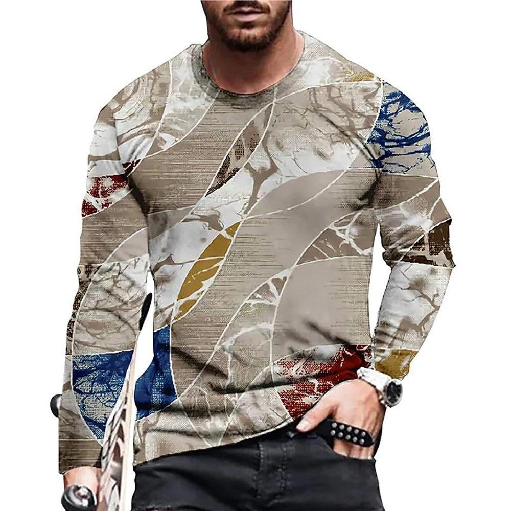 Men's T-shirt 3D Digital Printed Round Neck Fashion