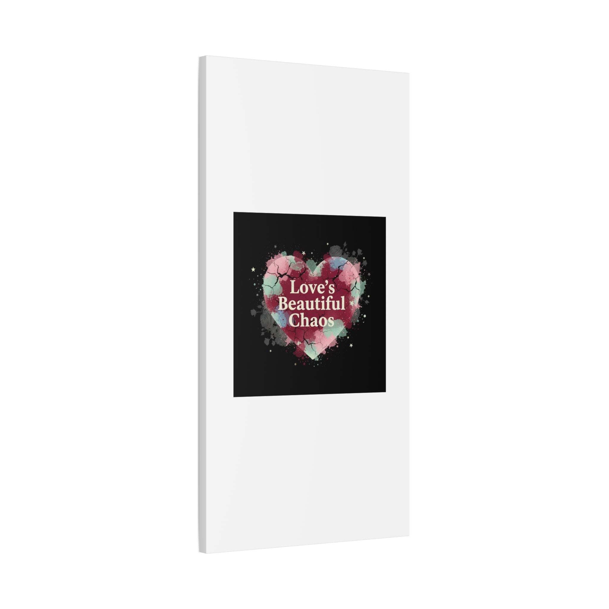 Love's Beautiful Chaos Canvas Print | Soft Grunge Hearts, Distressed Heart Art