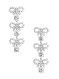 Self-Portrait Women Crystal Micro Bow Tiered Earrings