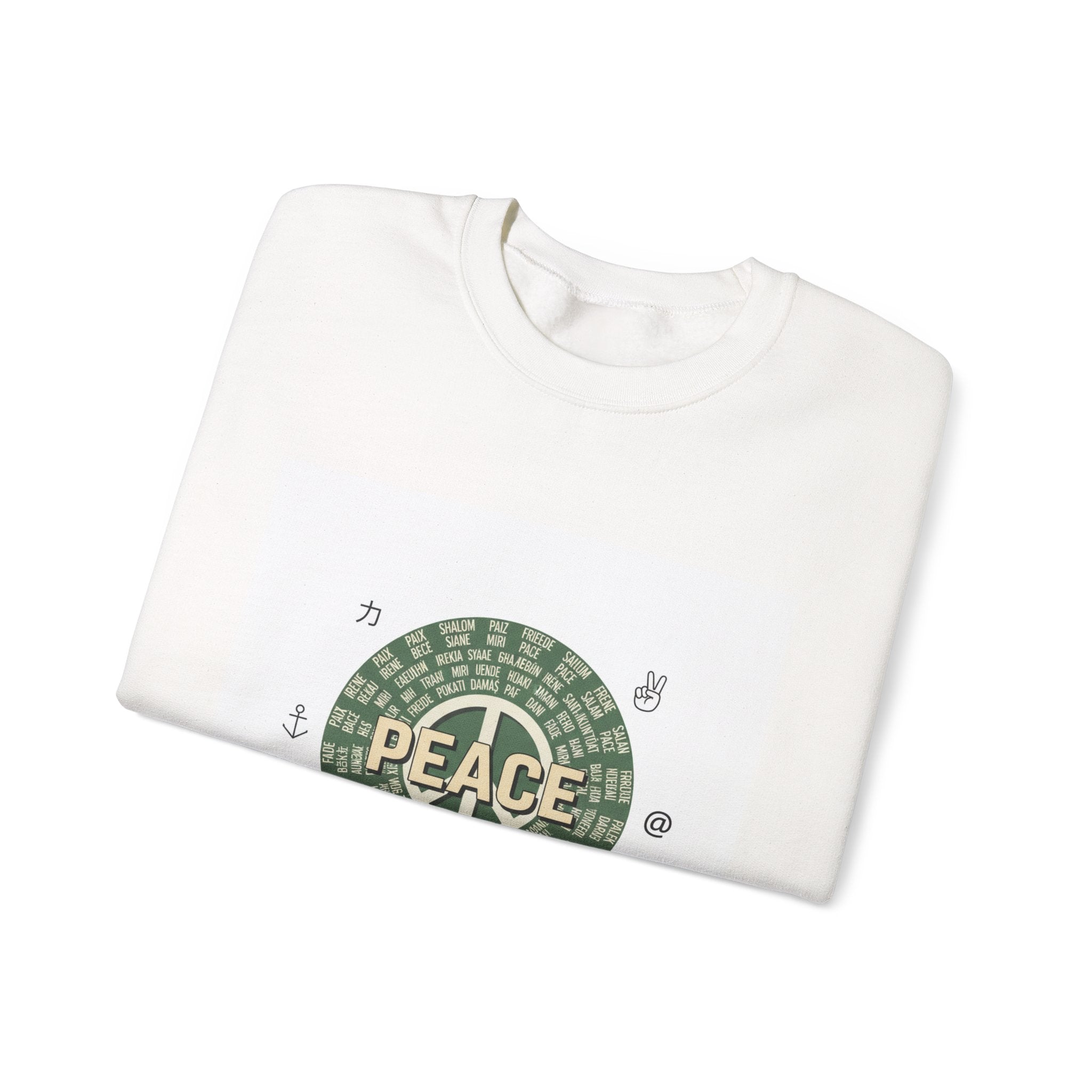Handwritten Peace Doodle Sweatshirt | sketch aesthetic, hand drawn message