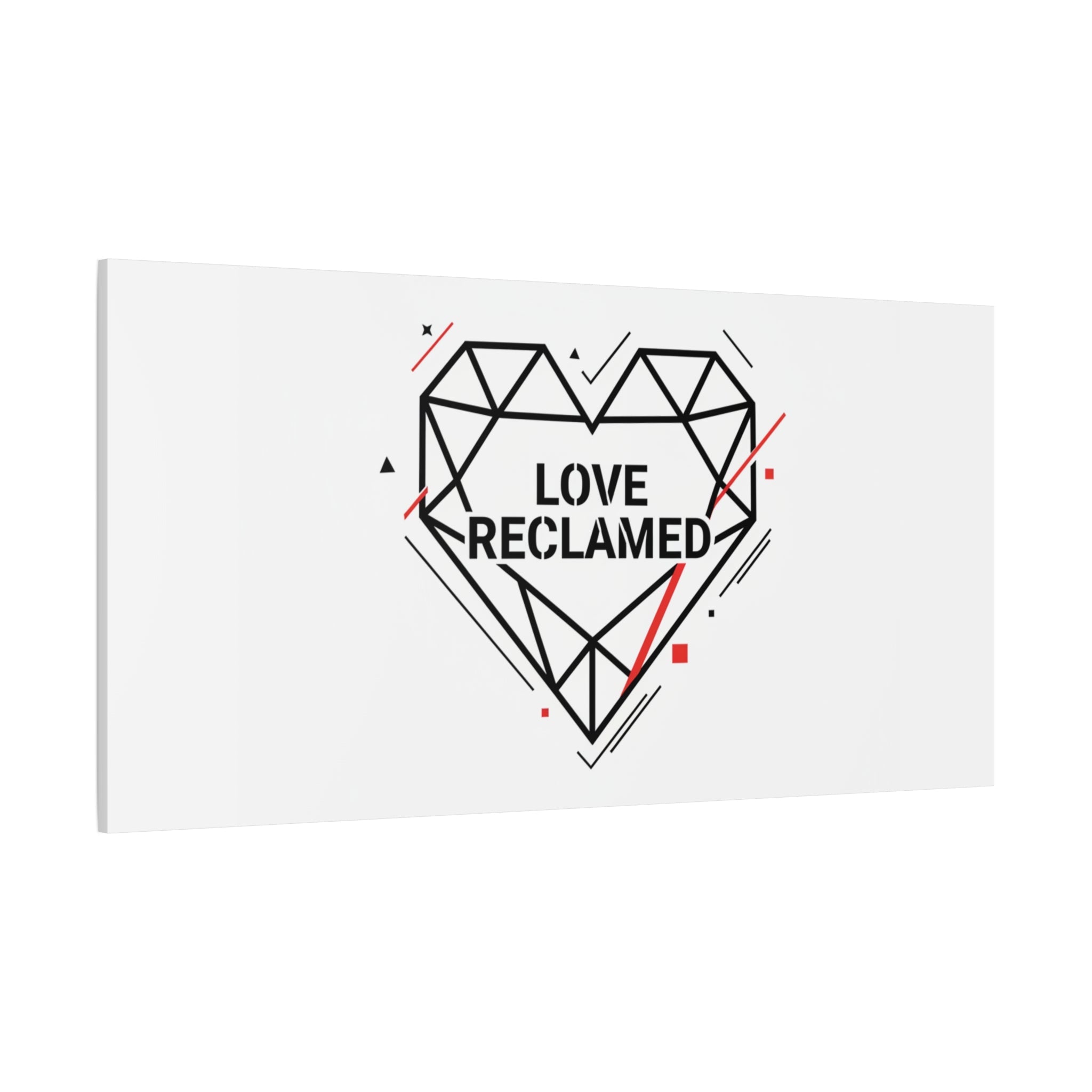 Love Reclaimed Canvas | modern heart design, minimalist love icon