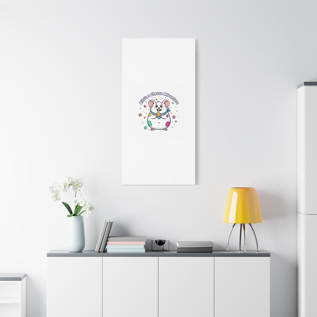 Life's a Cheese Adventure Canvas | Rodent-Core rat art print