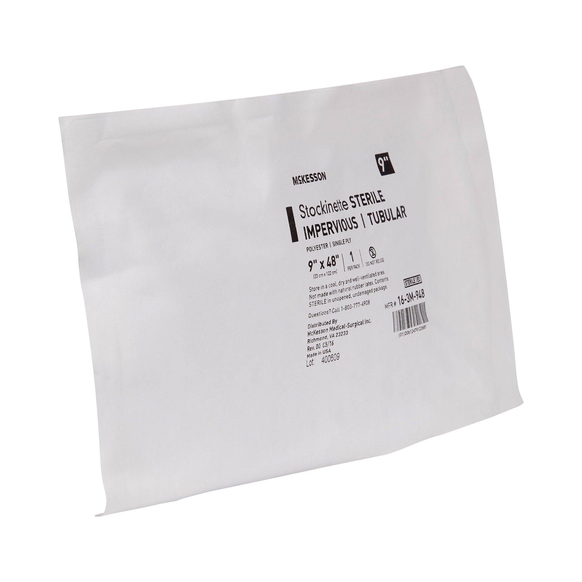 McKesson Impervious Surgical Stockinette, 9 x 48 Inch 16-3M-948
