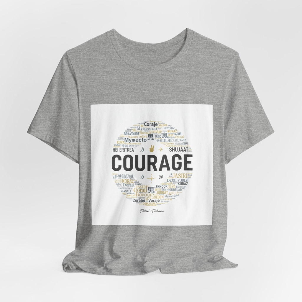 Courage Minimal Wordcloud Tee | Fresh-Start Minimalism, New Page Apparel