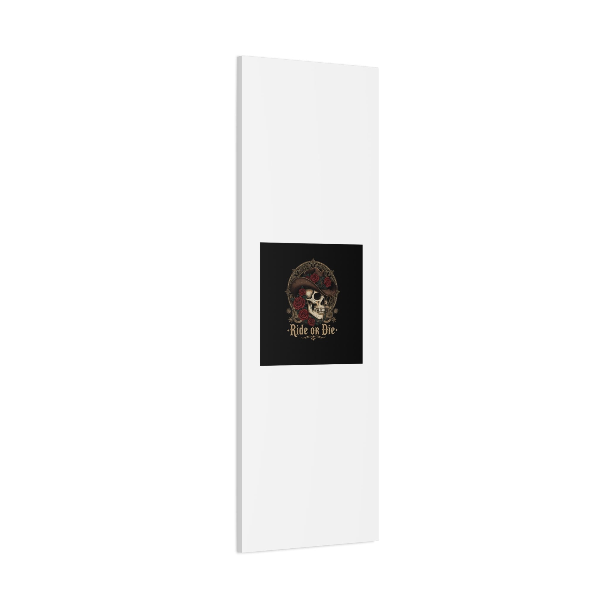 Ride or Die Skull Canvas | Western Skull Art, Gothic Americana