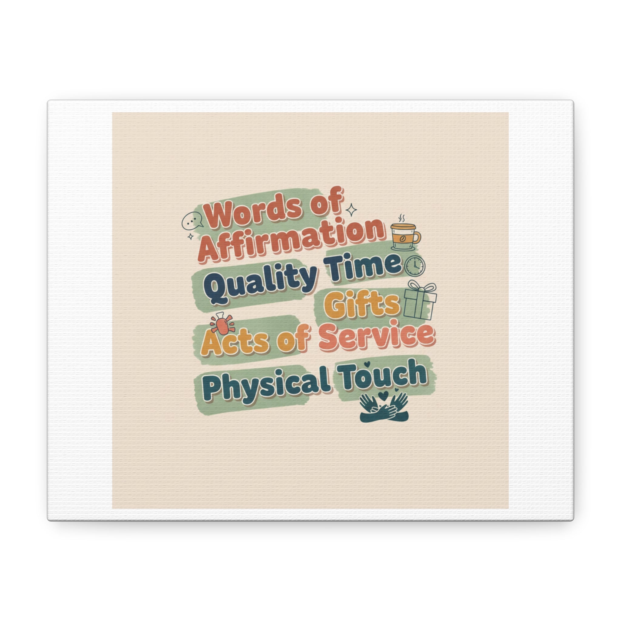 Love Languages List Matte Canvas Wall Art | love language meme, relationship humor