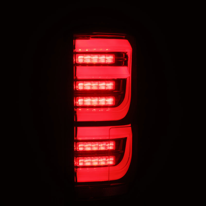 AlphaRex 15-20 Ford F-150 Luxx LED Tail Lights (Pair) Black/Red (Not For Blind Spot Sensor Models) 652050 *Discontinued