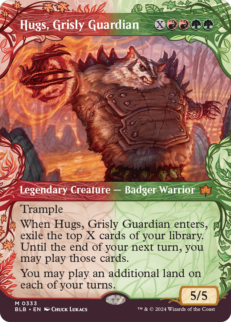 Hugs, Grisly Guardian (BLB-333) - Bloomburrow: (Showcase) (Borderless)