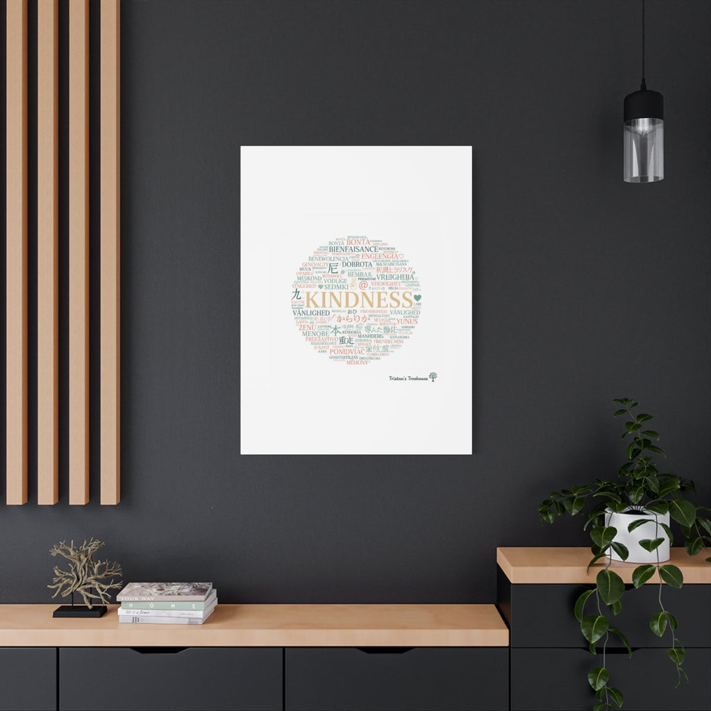Kindness Word Cloud Canvas | Fresh Start Minimalist Wall Art